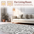 Abstract Geometric Maze Pattern Rug