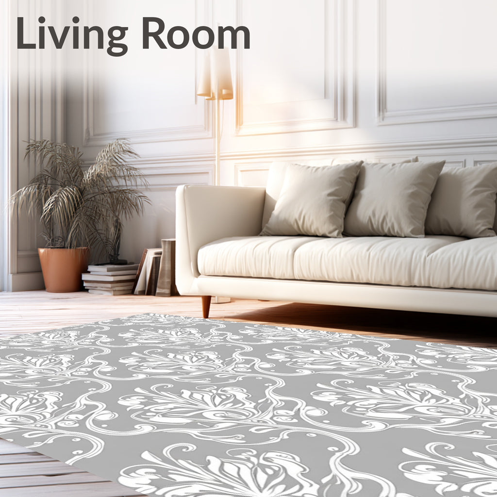 Classic Floral Swirl Pattern Rug