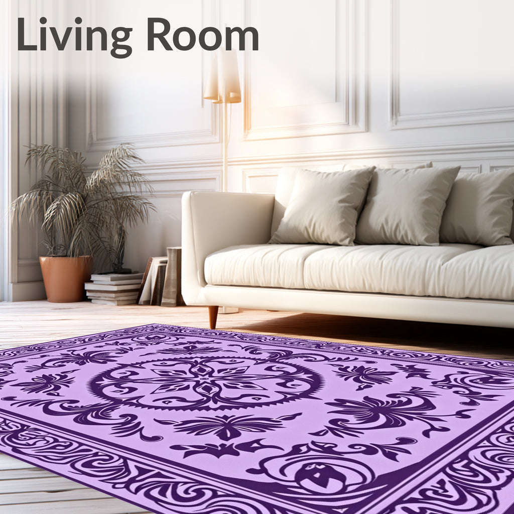 Ornate Floral Mandala Pattern Rug