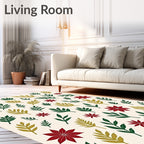 Foliage Blooms Patterned Comfort Rug