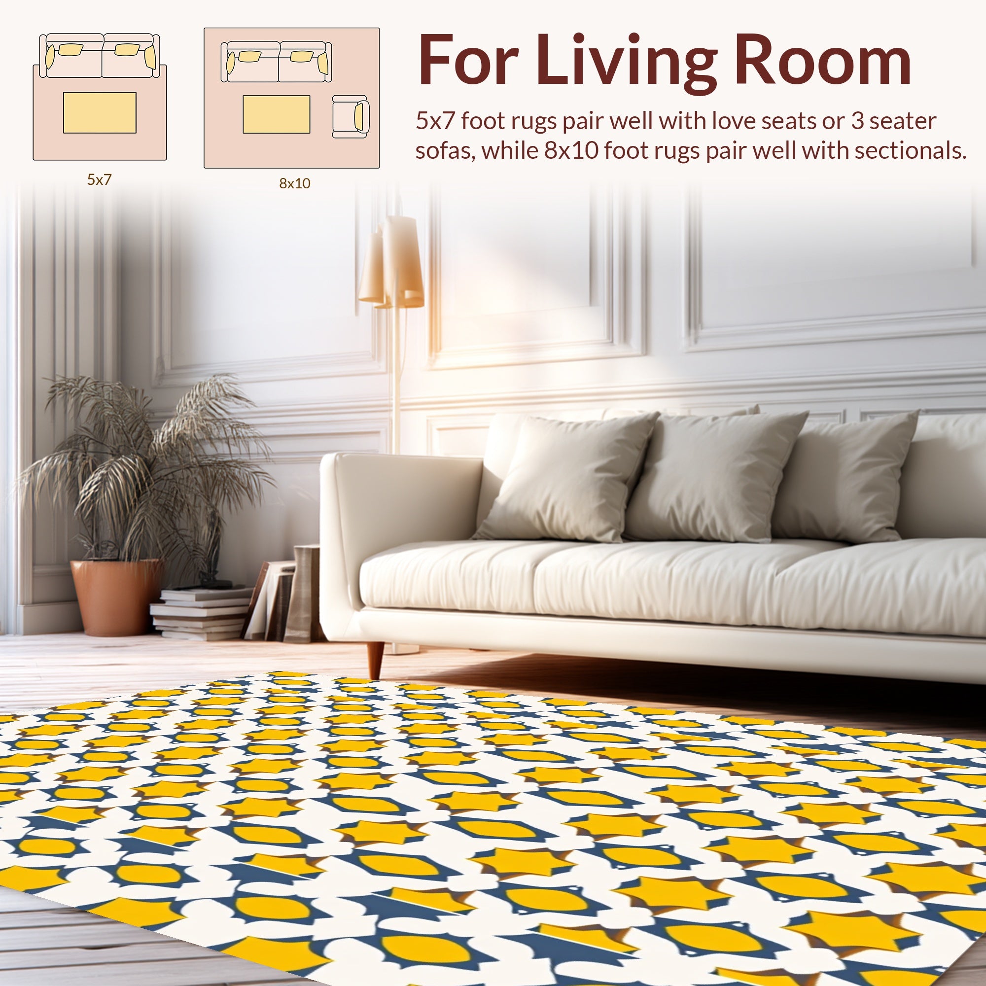 Geometric Starburst Pattern Rug