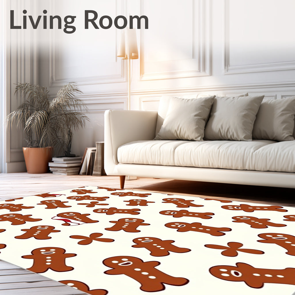 Holiday Gingerbread Man Repeat Rug