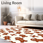 Holiday Gingerbread Man Repeat Rug