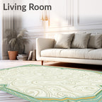 Elegant Swirl Abstract Border Design Rug