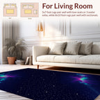 Cosmic Nebula Swirl Abstract Design Rug