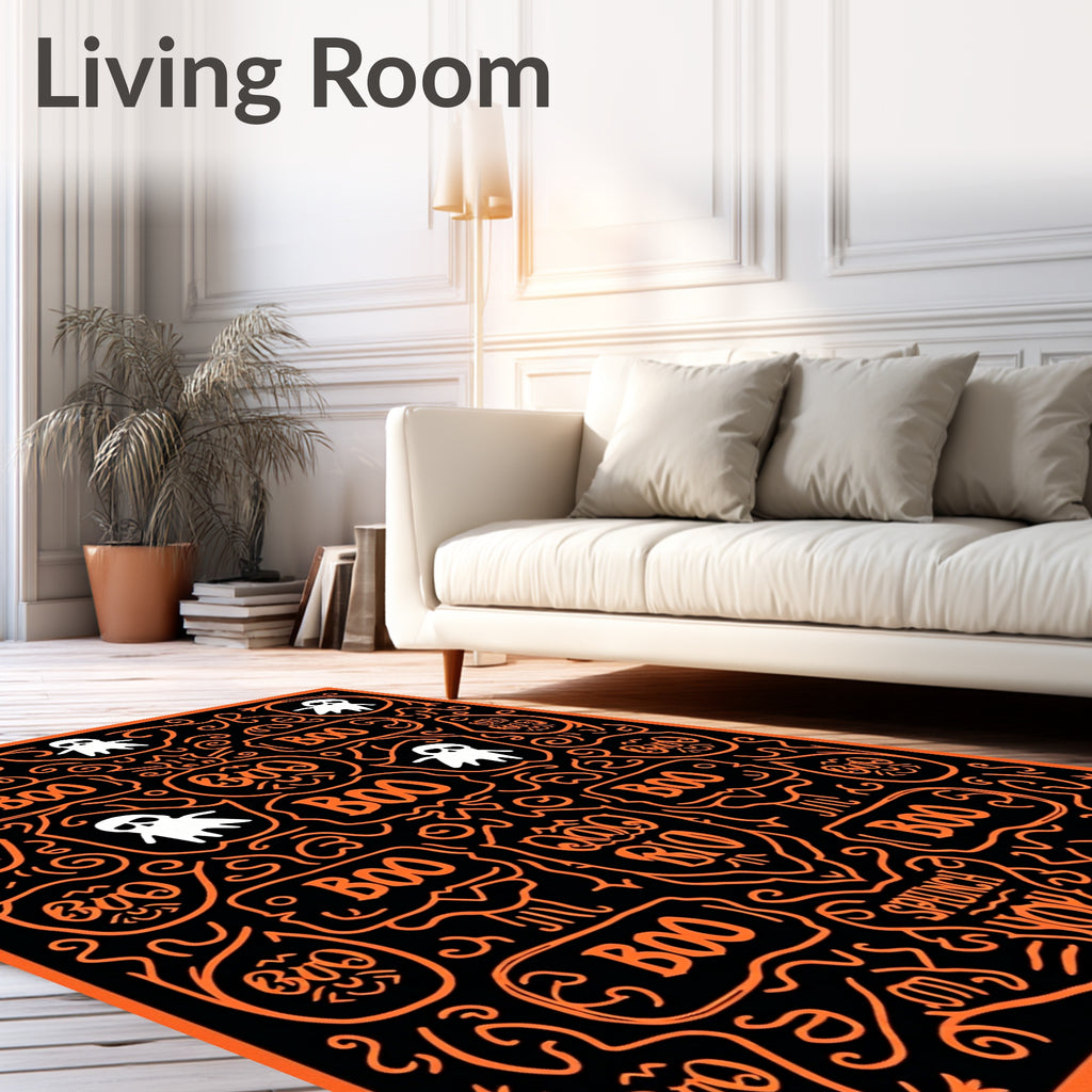 Spooky Ghost Boo Pattern Rug