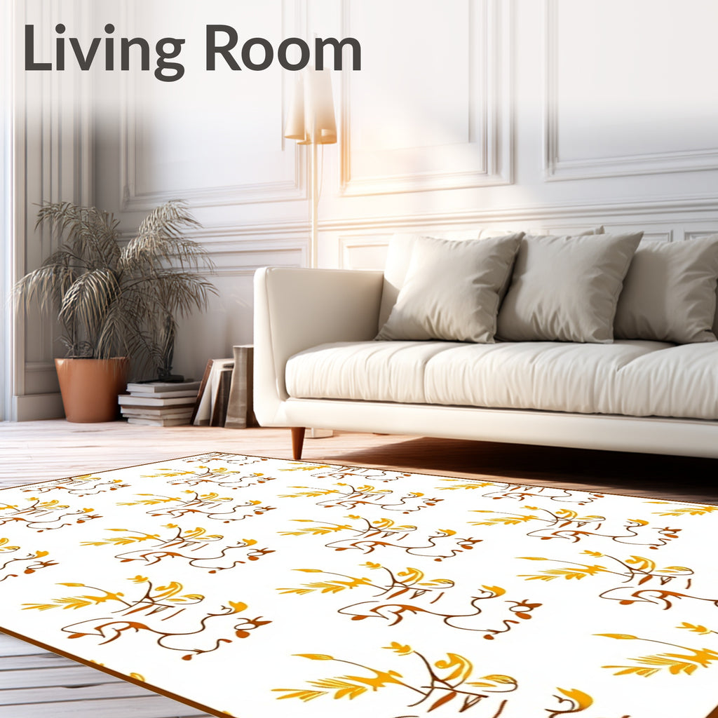 Abstract Floral Animal Pattern Rug
