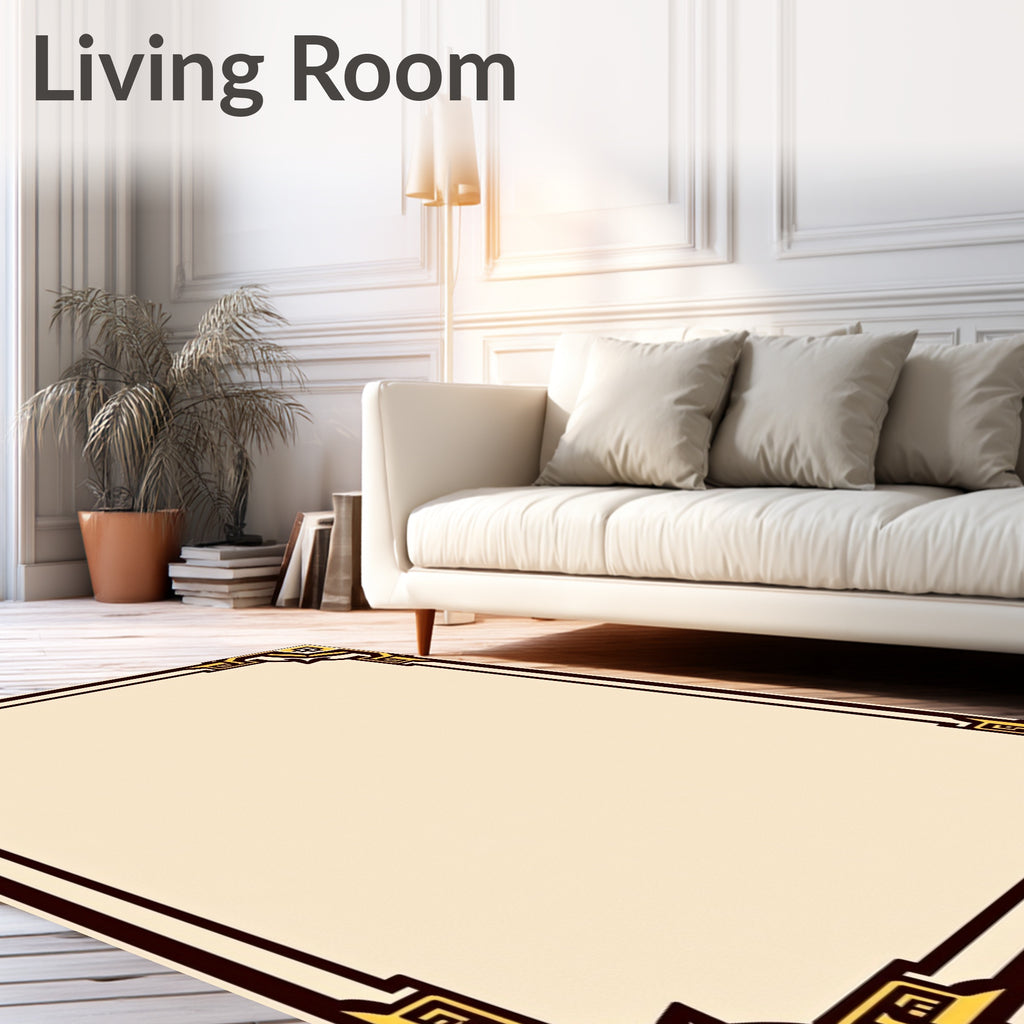 Bold Geometric Frame Design Rug