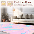Pastel Dream Cloud Star Pattern Rug