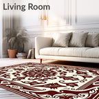 Classic Floral Motif Decorative Rug
