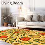 Autumn Pumpkin Vine Pattern Rug