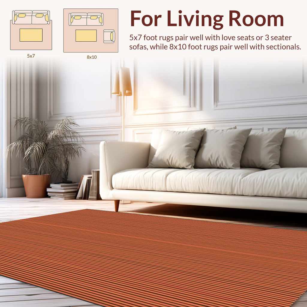 Bold Vertical Stripe Aesthetic Rug