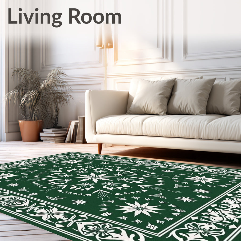 Classic Floral Mandala Patterned Rug