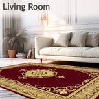 Ornate Floral Scrollwork Pattern Rug
