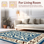 Bold Floral Scroll Pattern Rug