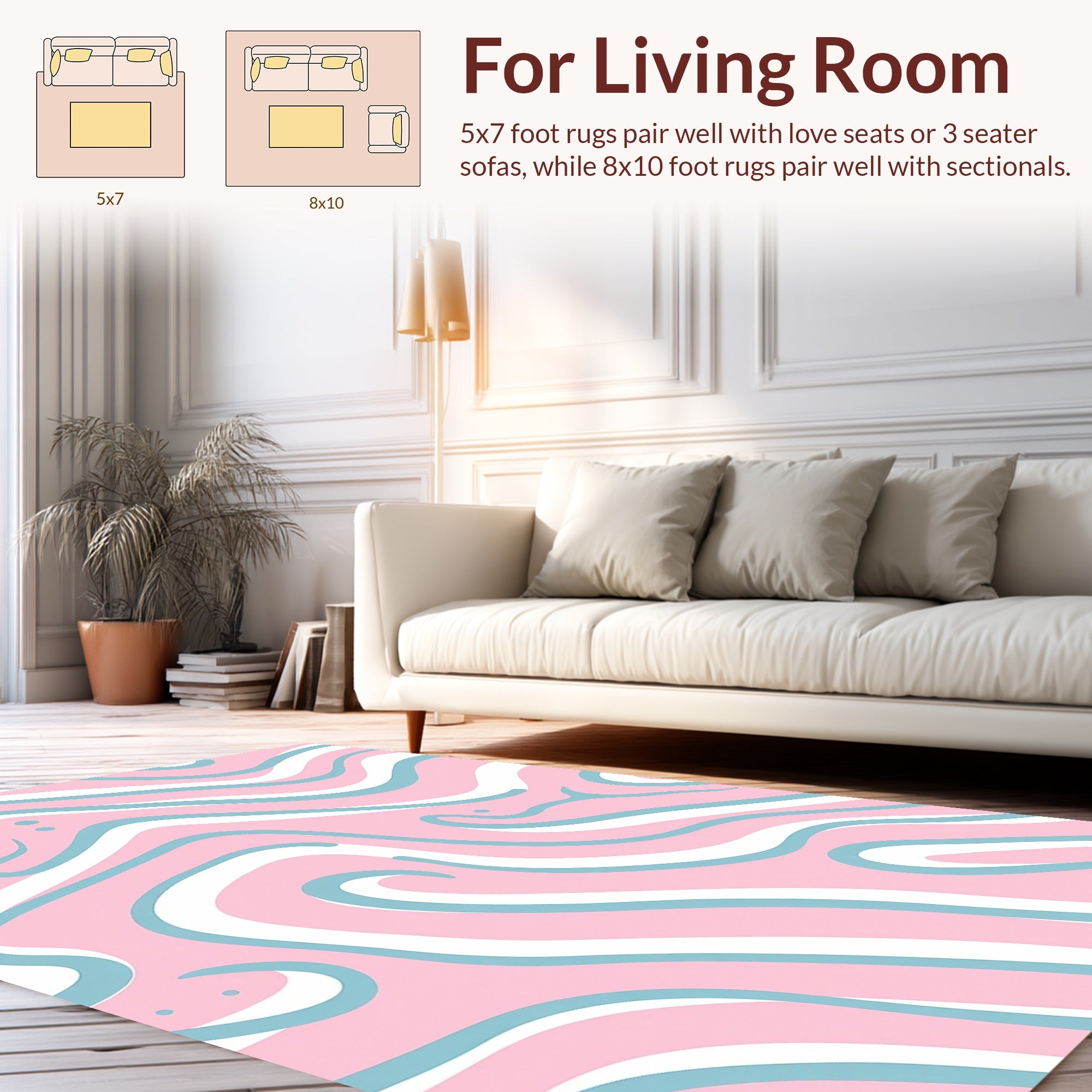 Retro Swirl Pattern Rug