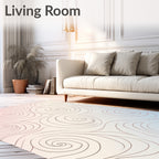 Swirling Pastel Abstract Pattern Rug