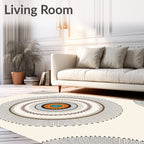 Native Sun Inspired Geometric Mandala Rug