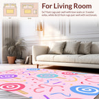Abstract Swirl Lollipop Pattern Rug