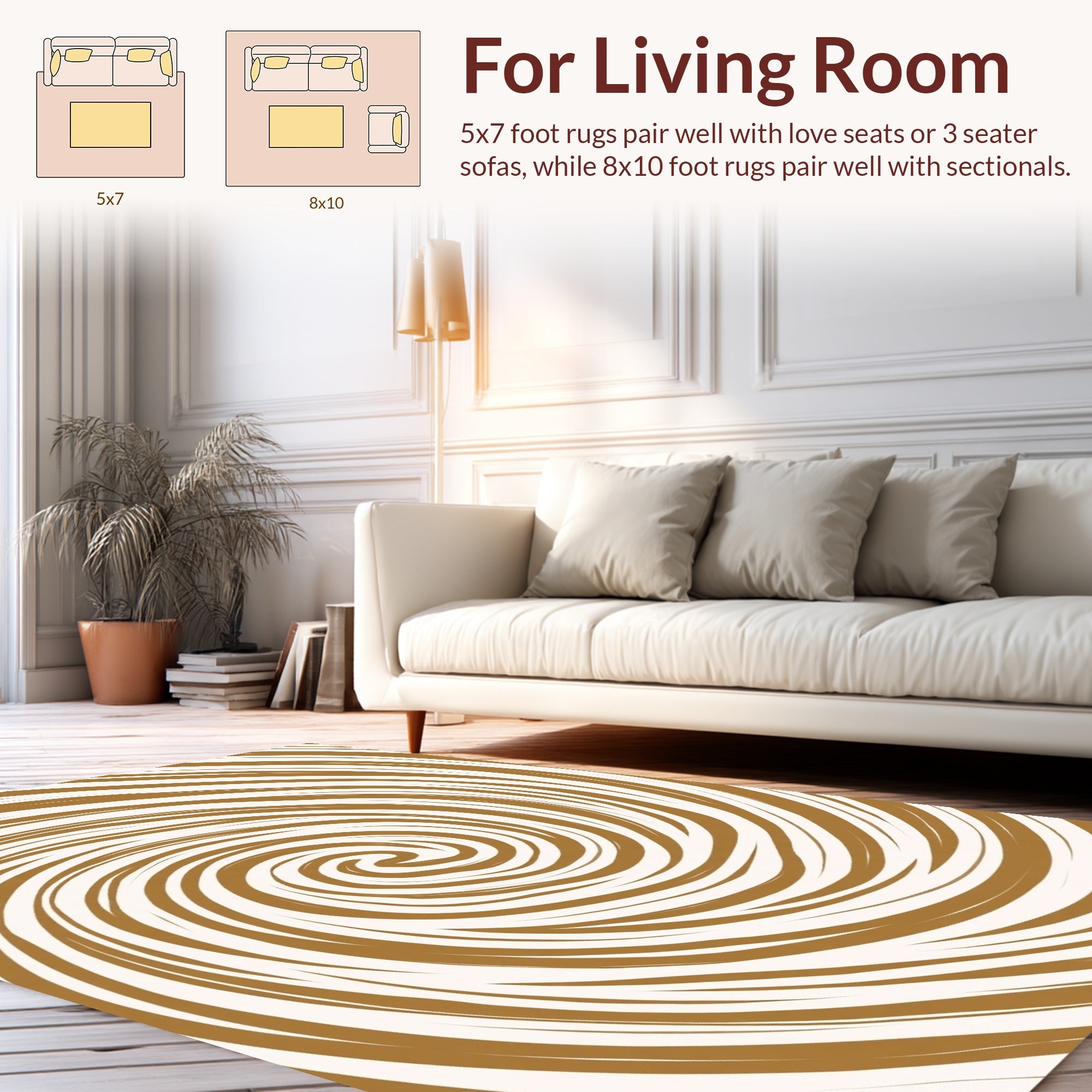 Swirling Swirl Pattern Rug