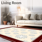 Winter Snowflake Pattern Design Rug