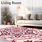 Ornate Mandala Pattern Romance Tones Rug