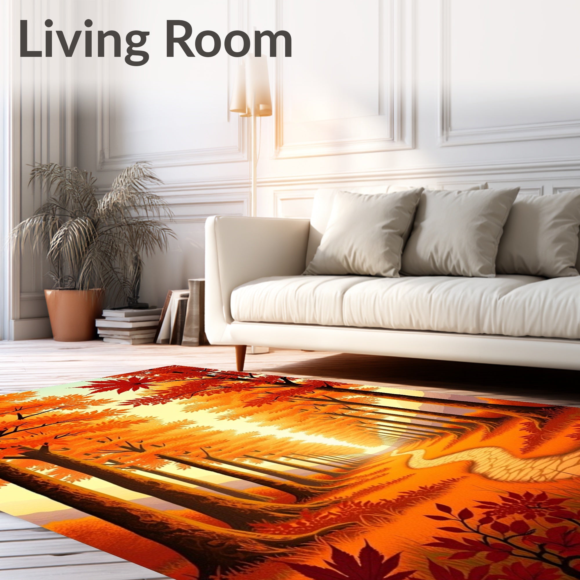 Autumn Forest Path Rug