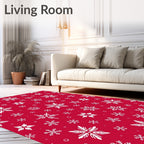 Festive Snowflake Pattern Design Rug