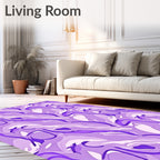 Abstract Lilac Swirls Pattern Rug