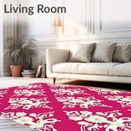 Regal Floral Damask Pattern Design Rug
