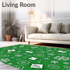 Joyful Snowflake Gift Pattern Rug