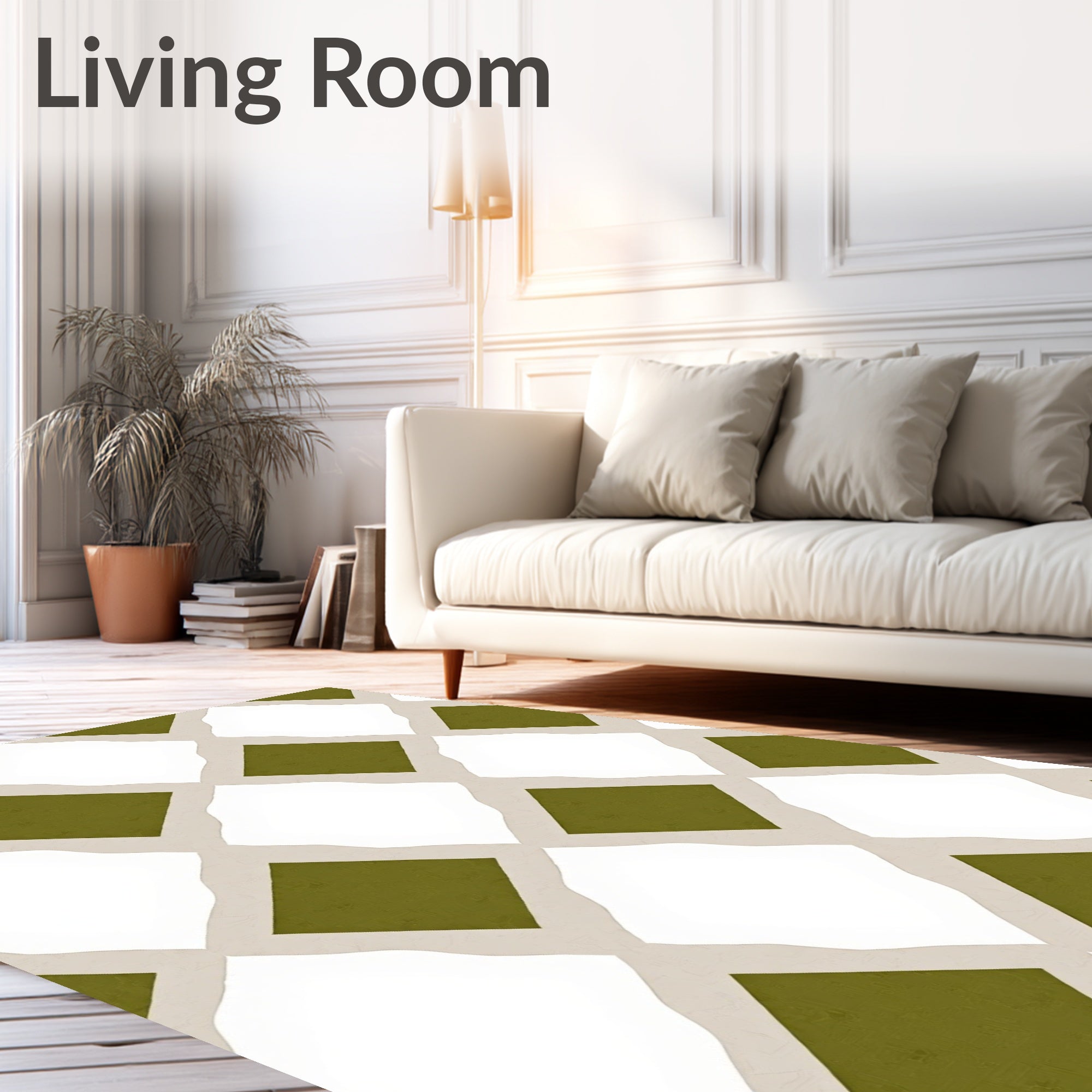 Geometric Diamond Pattern Rug