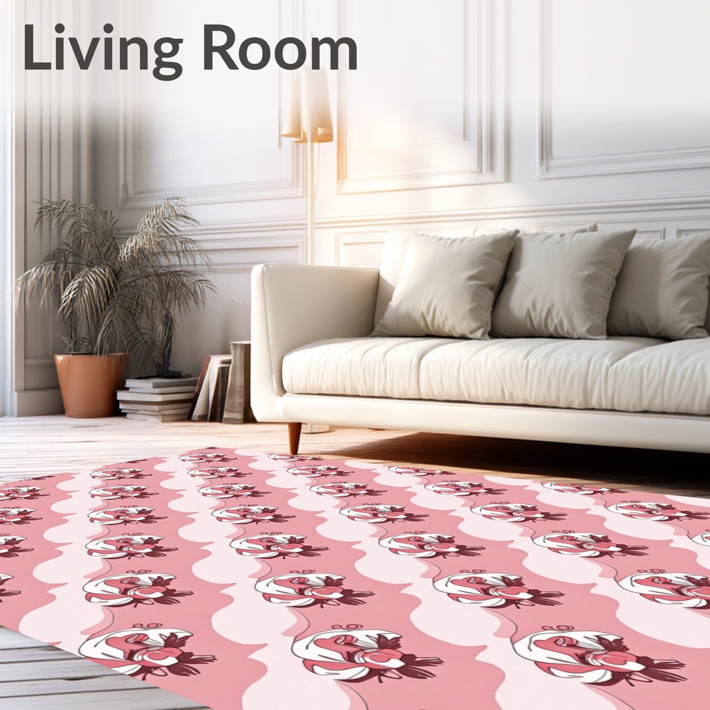 Pink Seashells Pattern Rug