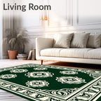 Intricate Symmetry Floral Medallion Design Rug