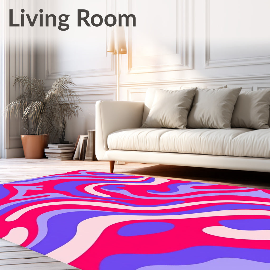 Groovy Swirl Abstract Pattern Rug