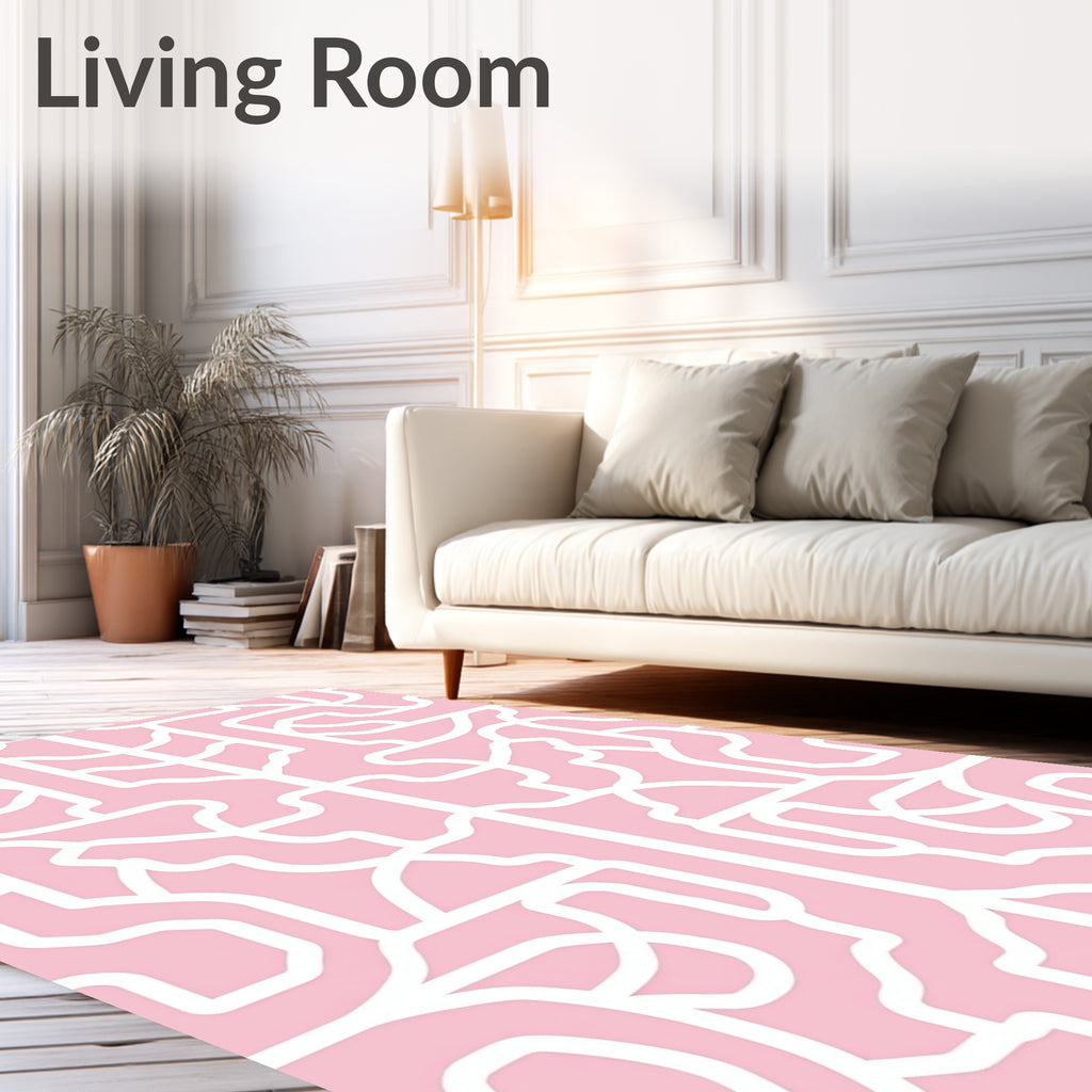 Pastel Abstract Geometric Pattern Rug