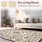 Vintage Floral Scrollwork Pattern Design Rug