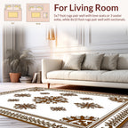 Brown Floral Medallion Classic Rug