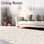 Abstract Spiral Blob Organic Pattern Rug