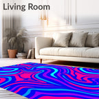 Vibrant Abstract Swirl Pattern Rug