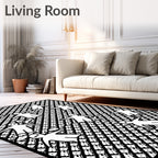 Abstract Figures In Geometric Pattern Rug