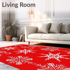 Winter Snowflake Pattern Design Rug