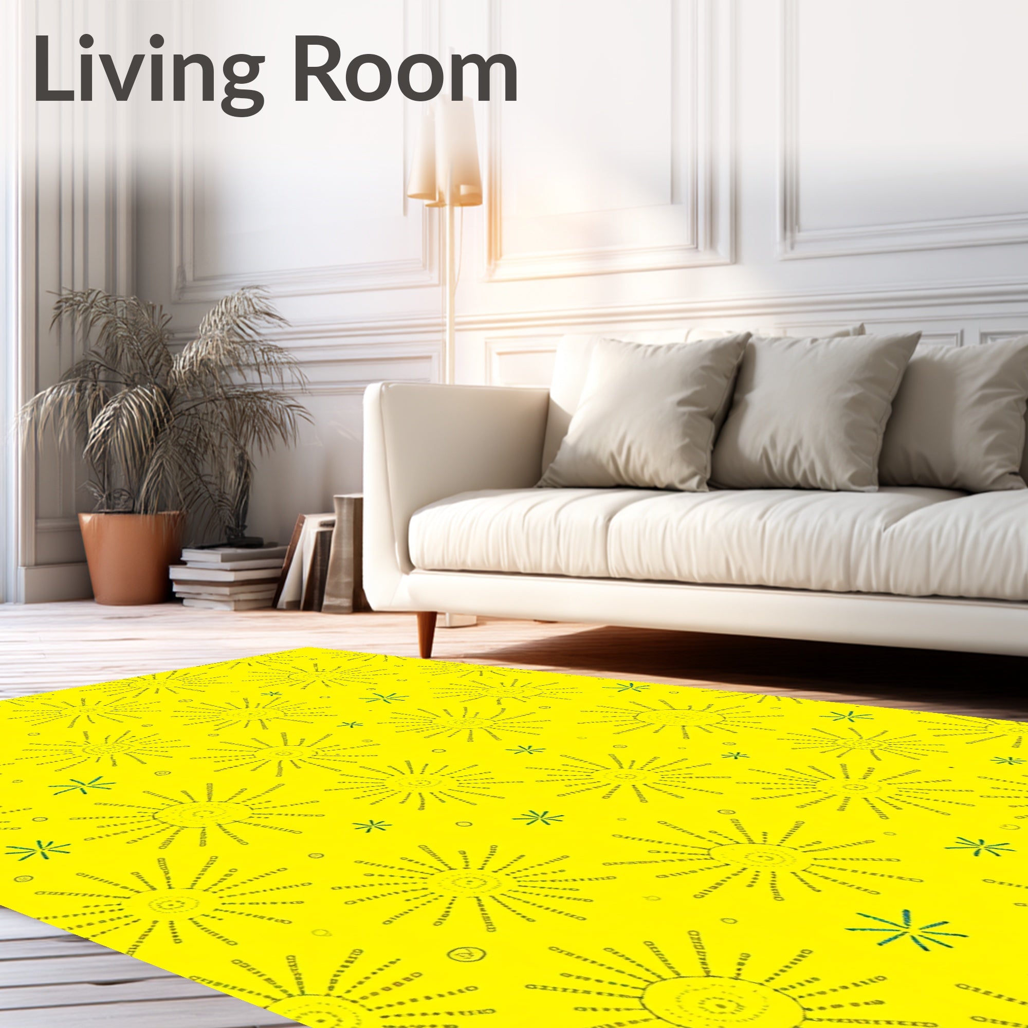 Abstract Sunburst Radiant Pattern Rug