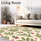 Botanical Berry Arrangement Pattern Rug