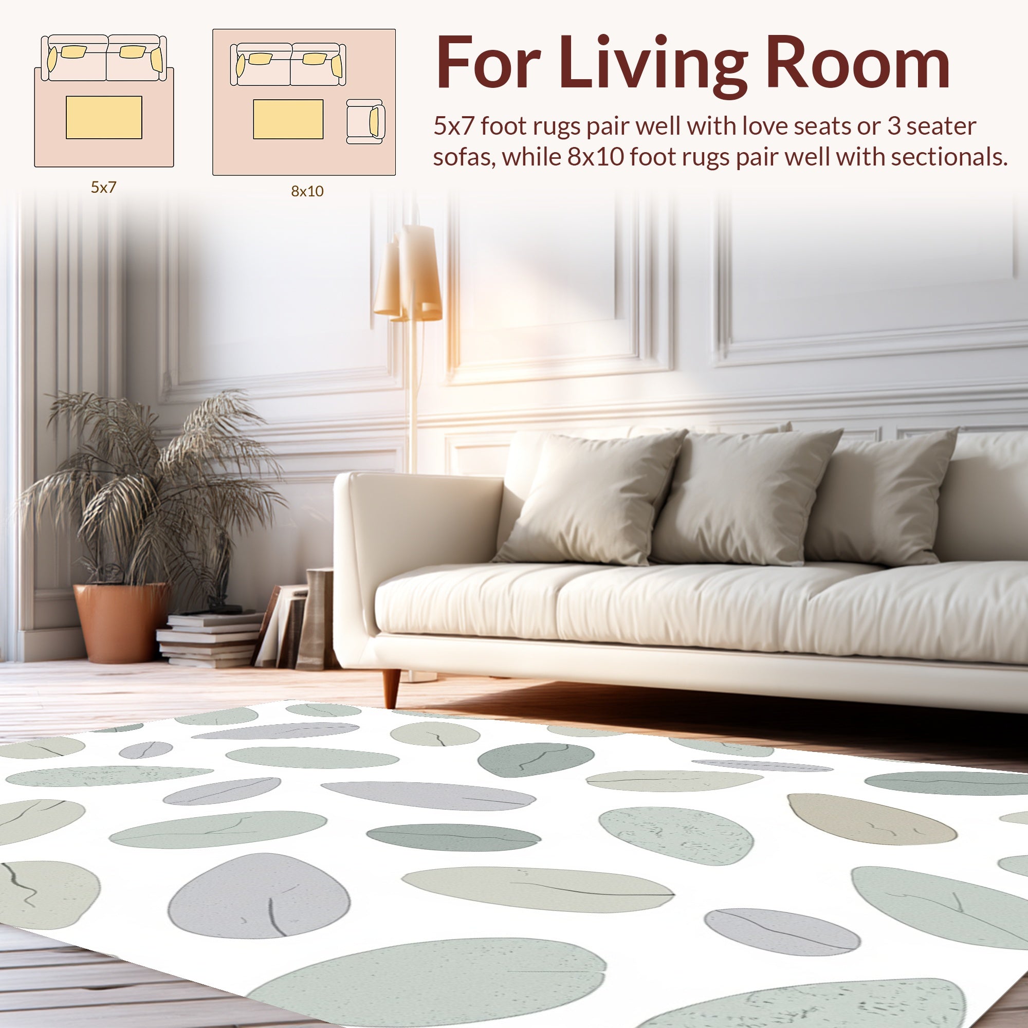 Serene Pebble Pattern Design Rug