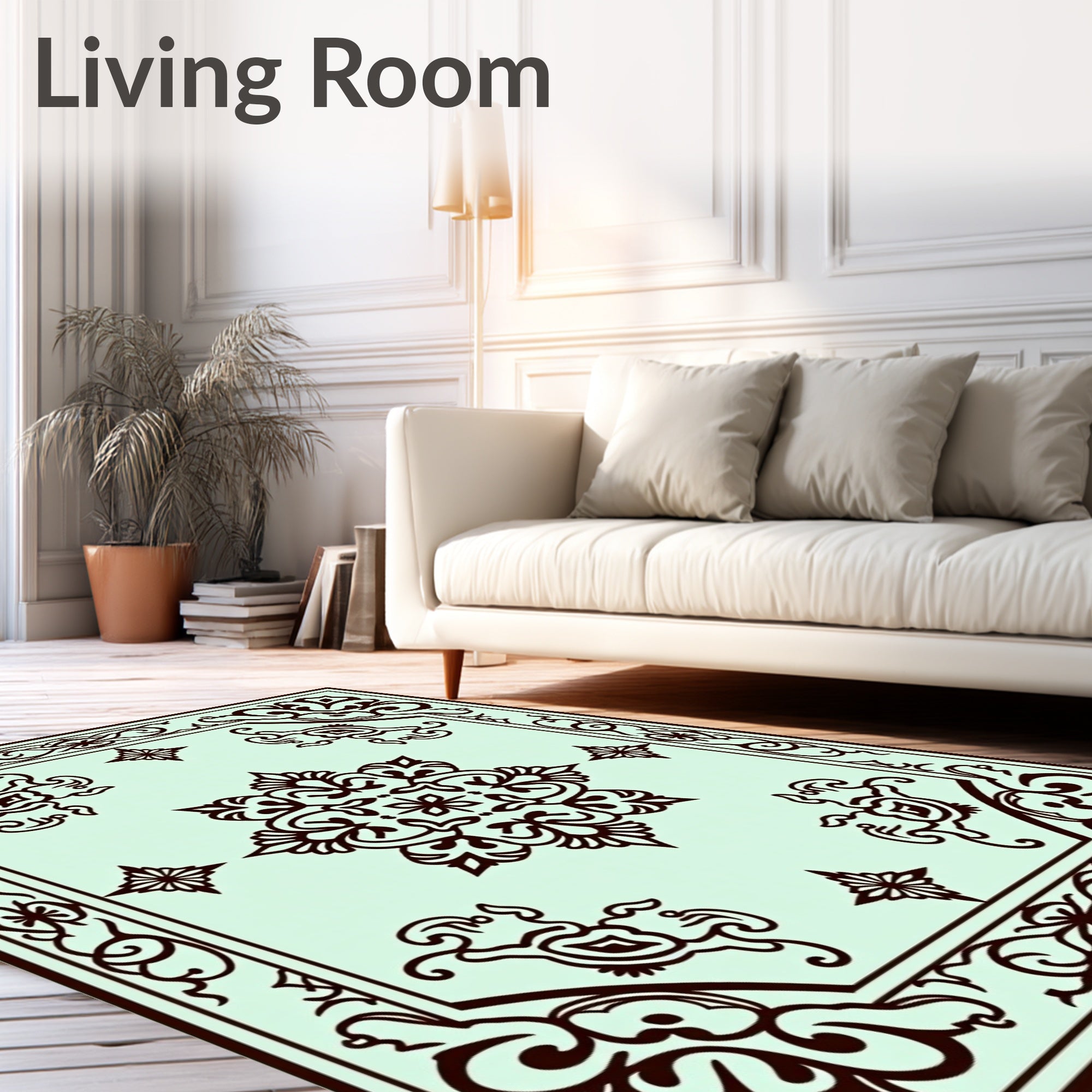 Ornate Paisley Floral Motif Rug