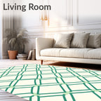 Green Diamond Netting Design Rug