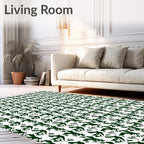 Tonal Houndstooth Pattern Design Rug