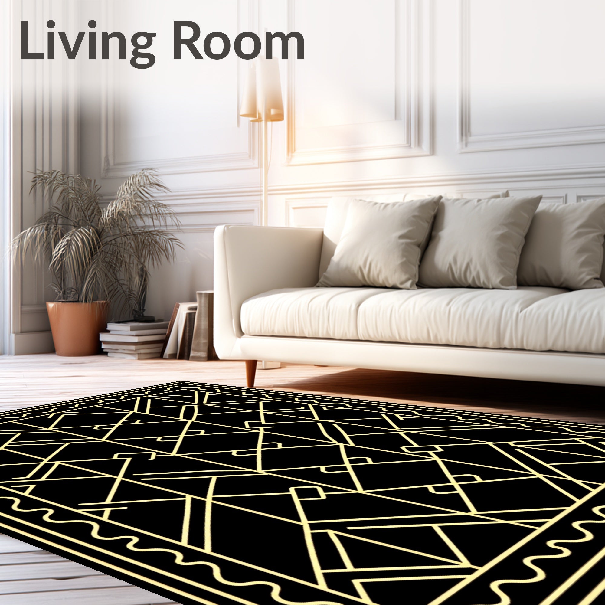 Geometric Art Deco Style Design Rug