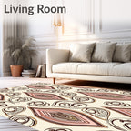 Abstract Paisley Swirls Pattern Rug